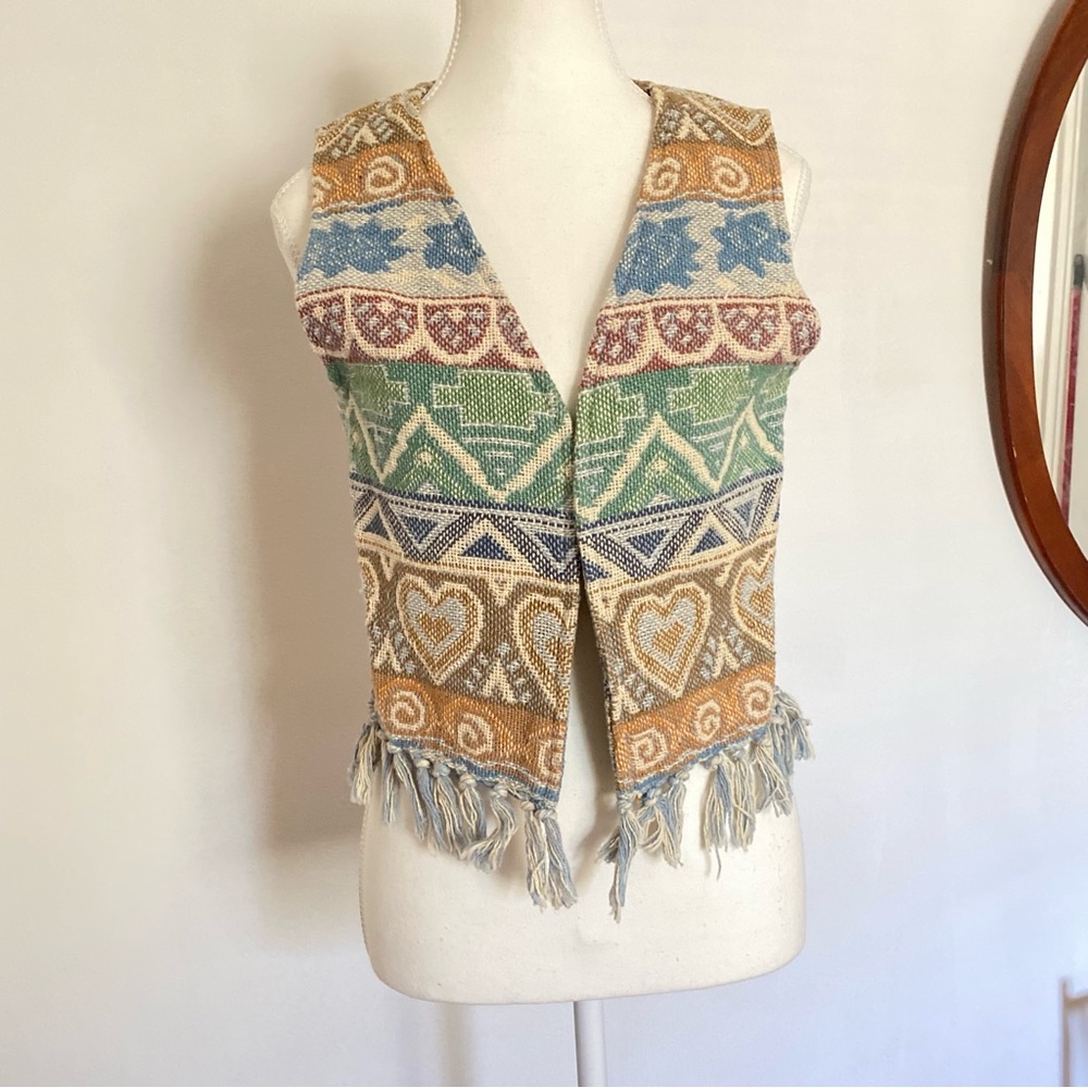 Southwest Canyon Vintage Boho Vest %100 Cotton